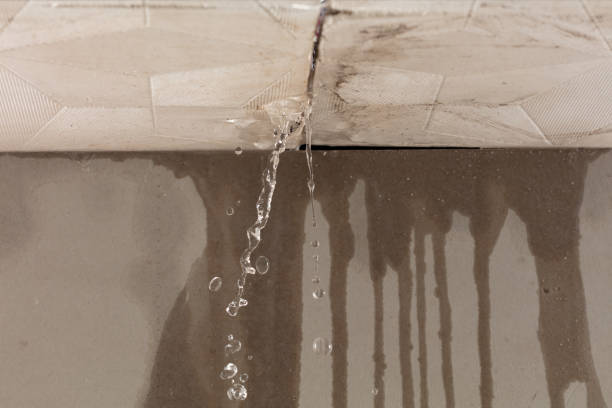 Professional Burst Pipe Cleanup technician working in Hull, TX